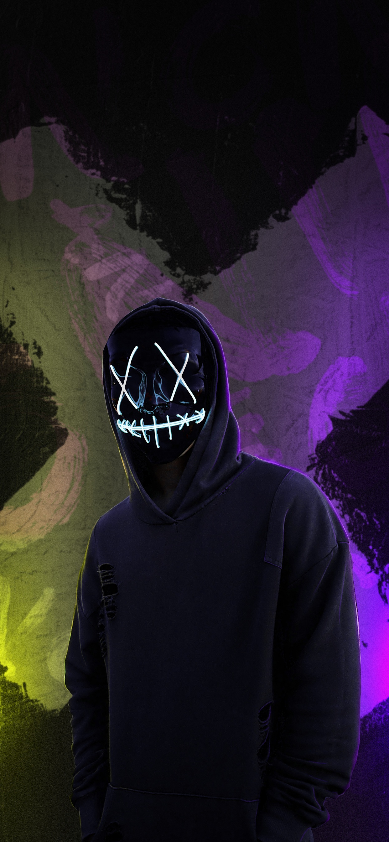 Обои темнота, физика, наука, пурпур, рукав в разрешении 1242x2688