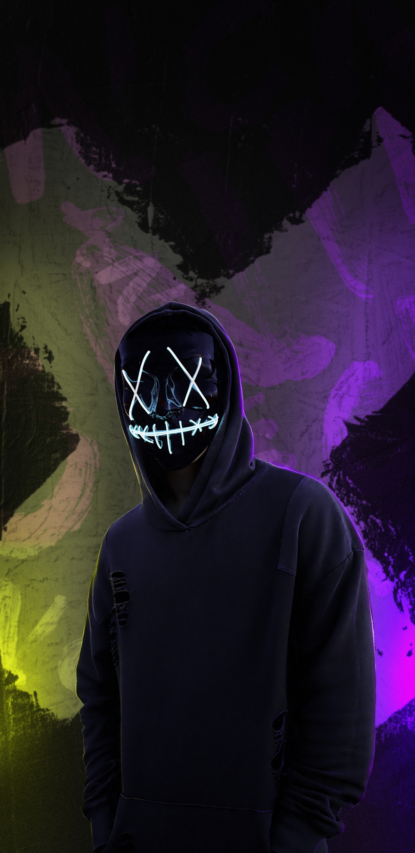 Обои темнота, физика, наука, пурпур, рукав в разрешении 1440x2960