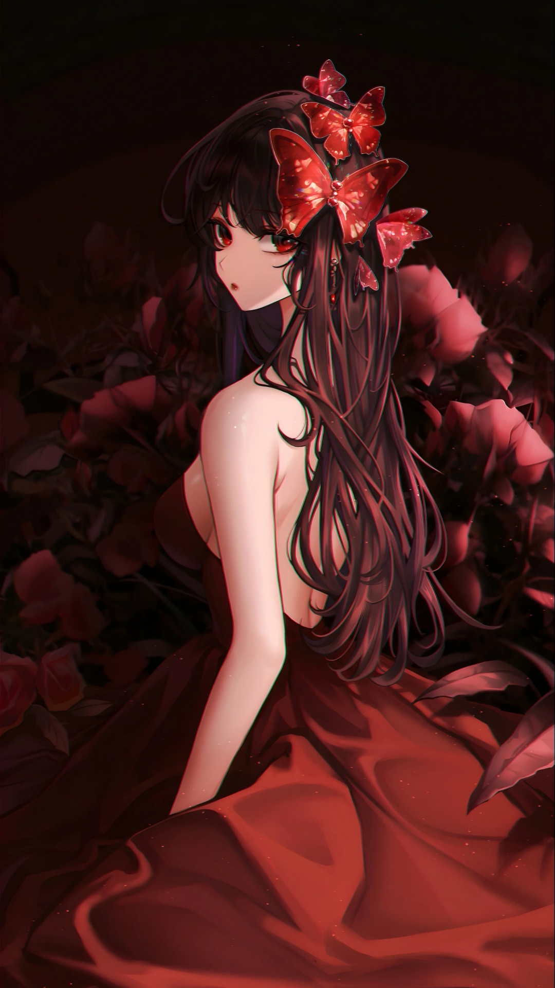 Обои мультик, аниме арт, аниме стиль, рукав, прическа в разрешении 1080x1920