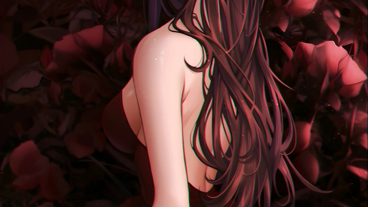 Обои мультик, аниме арт, аниме стиль, рукав, прическа в разрешении 1280x720