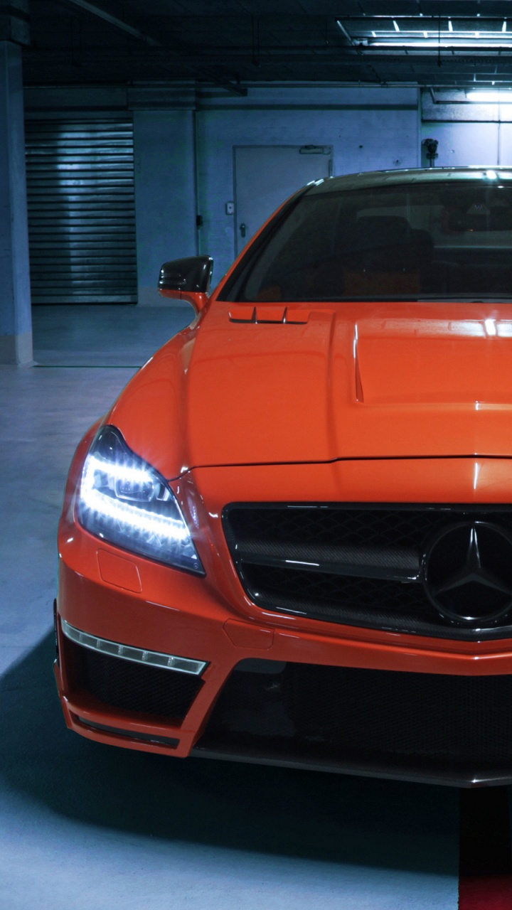 Обои авто, бампер, mercedes benz sls amg, mercedes benz s class, полный размер автомобиля в разрешении 720x1280