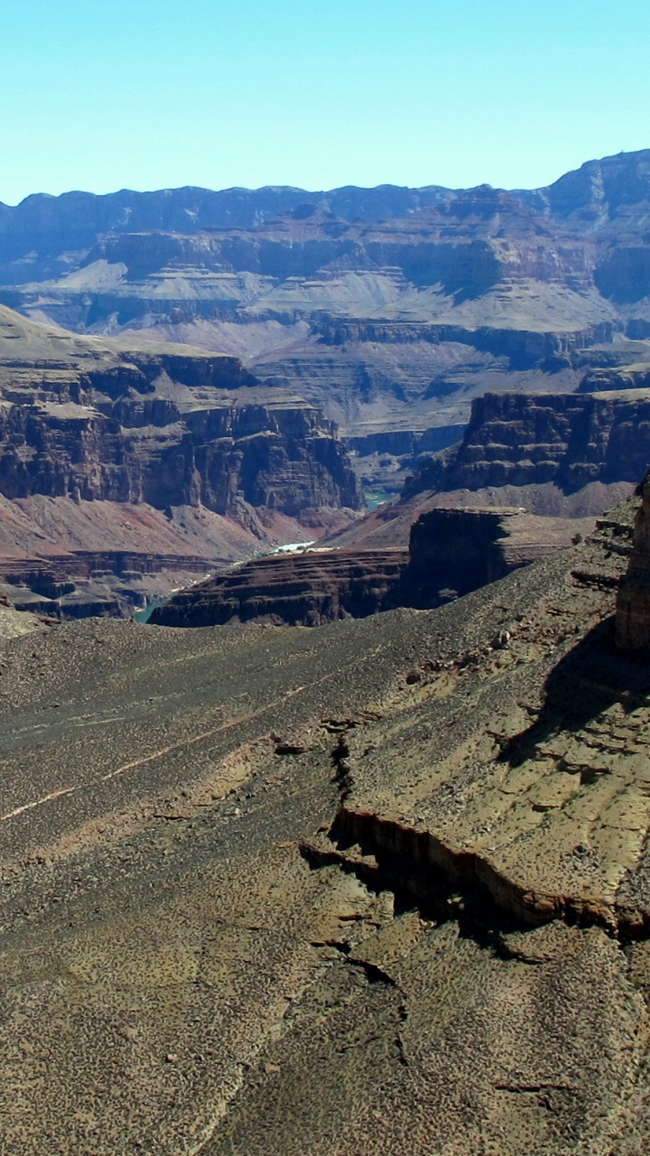 Обои бесплодные земли, Гранд Каньон Виллидж, большой каньон, национальный парк, каньон в разрешении 720x1280