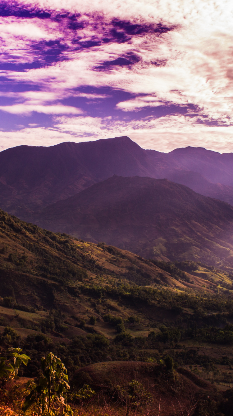 Обои гора, горный хребет, горный рельеф, нагорье, природа в разрешении 750x1334