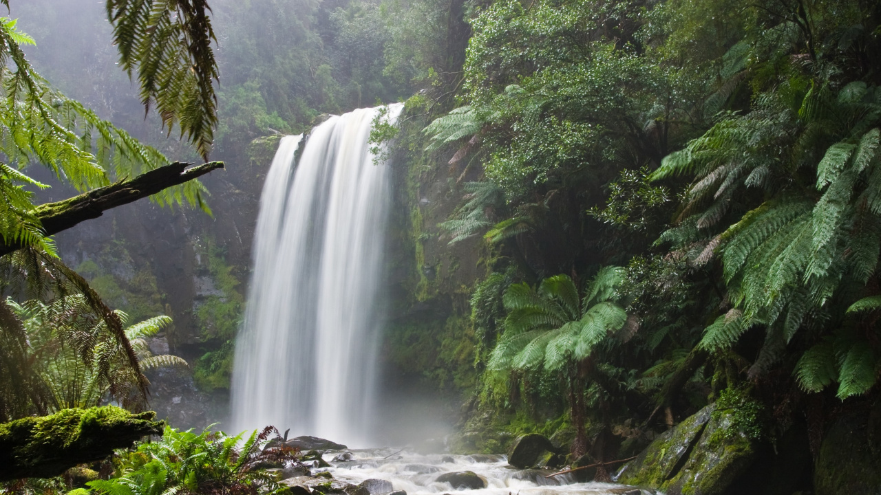 Обои окружающая среда, природа, водопад, гидроресурсы, водоем в разрешении 1280x720