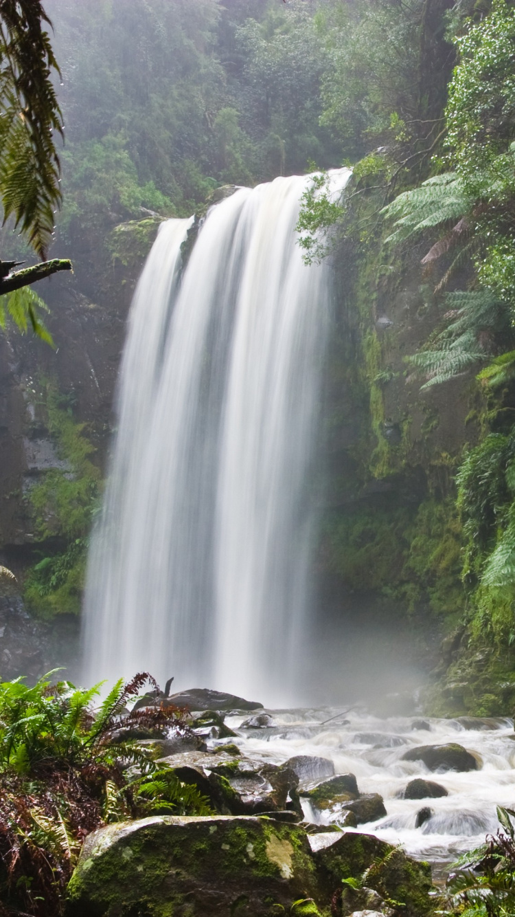 Обои окружающая среда, природа, водопад, гидроресурсы, водоем в разрешении 750x1334