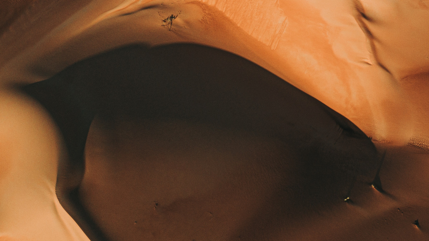 Обои эрг, десерт, Апельсин, эолийские рельефы, песок в разрешении 1366x768