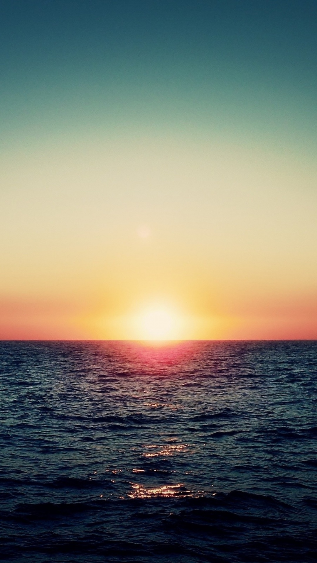 Обои закат, горизонт, море, океан, восход солнца в разрешении 1080x1920