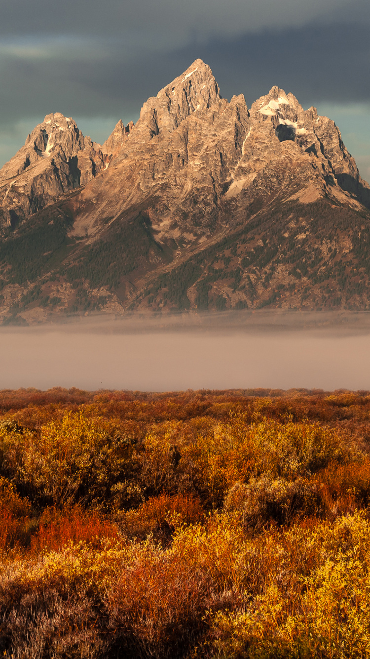 Обои природный ландшафт, горный рельеф, растительное сообщество, пейзаж, обнажение в разрешении 750x1334