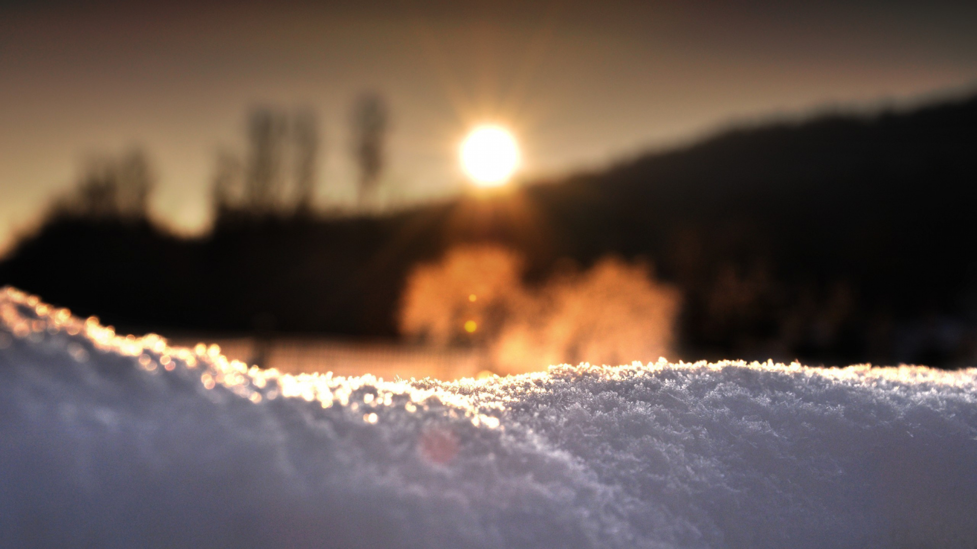 Обои снег, вода, зима, волна, солнечный свет в разрешении 1920x1080