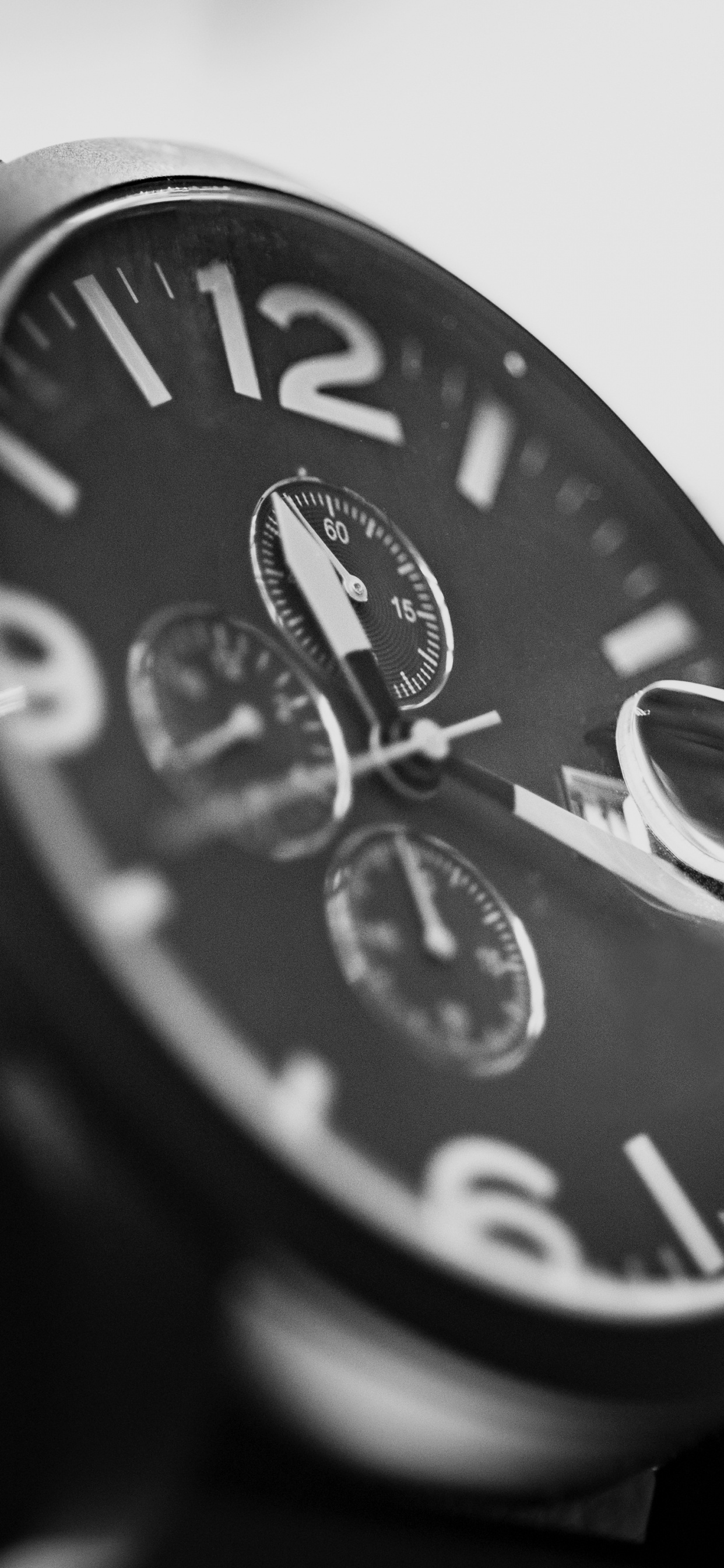 Обои часы, хронограф, аналоговые часы, ремень, черный в разрешении 1242x2688