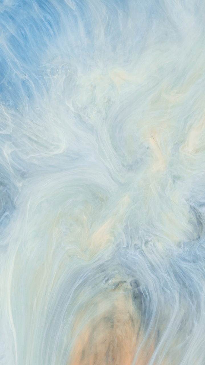 Обои акриловая краска, живопись, абстрактное искусство, арт, синий в разрешении 720x1280