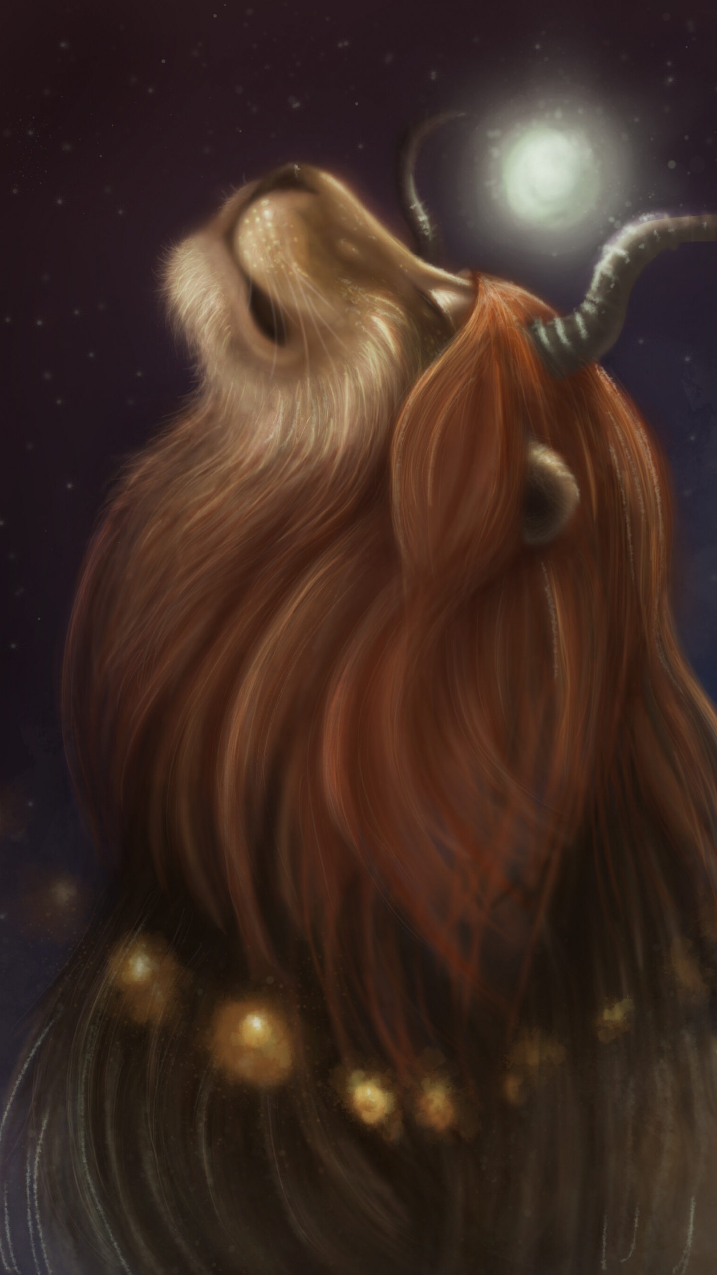 Обои печень, мифология, длинные волосы, Хиллы Флорист, иллюстрация в разрешении 1440x2560