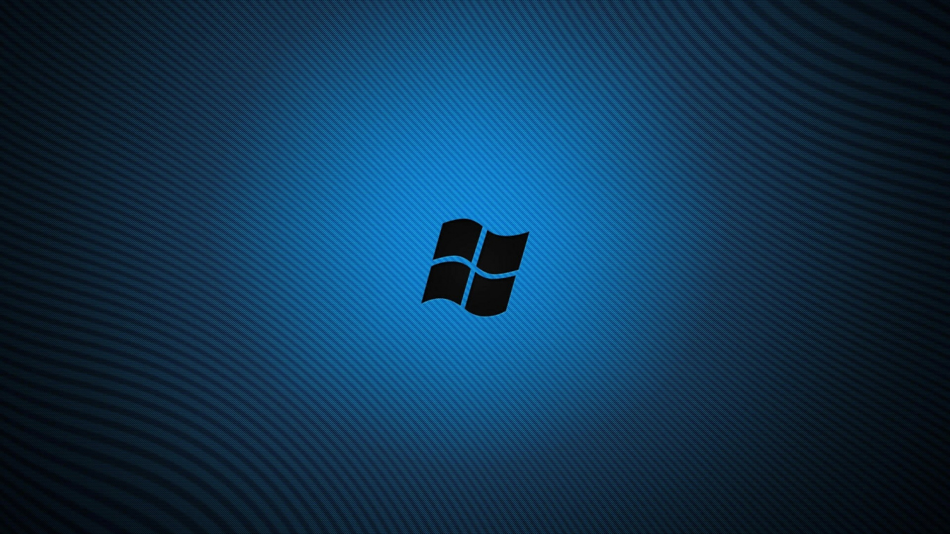 Обои microsoft windows, лого, синий, электрик, электрический синий в разрешении 1366x768