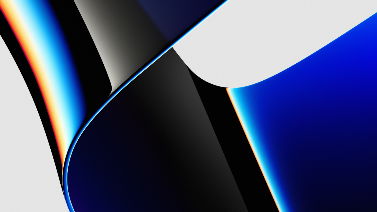 Обои New 2021 MacBook Pro (Chroma-Blu) Оригинальные обои в Ultra HD в разрешении 1280x720