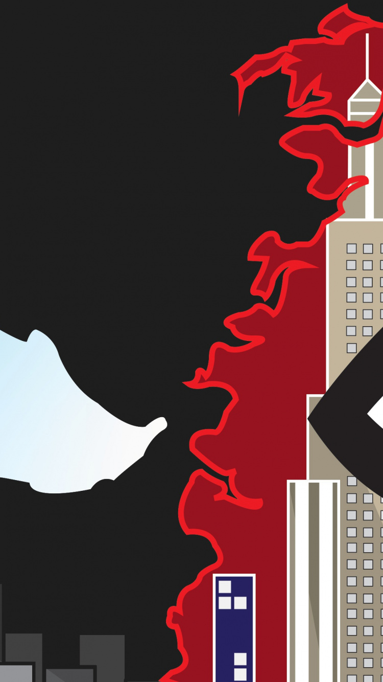 Обои человек-паук, веном, арт, супергерой, музыкальный инструмент в разрешении 750x1334