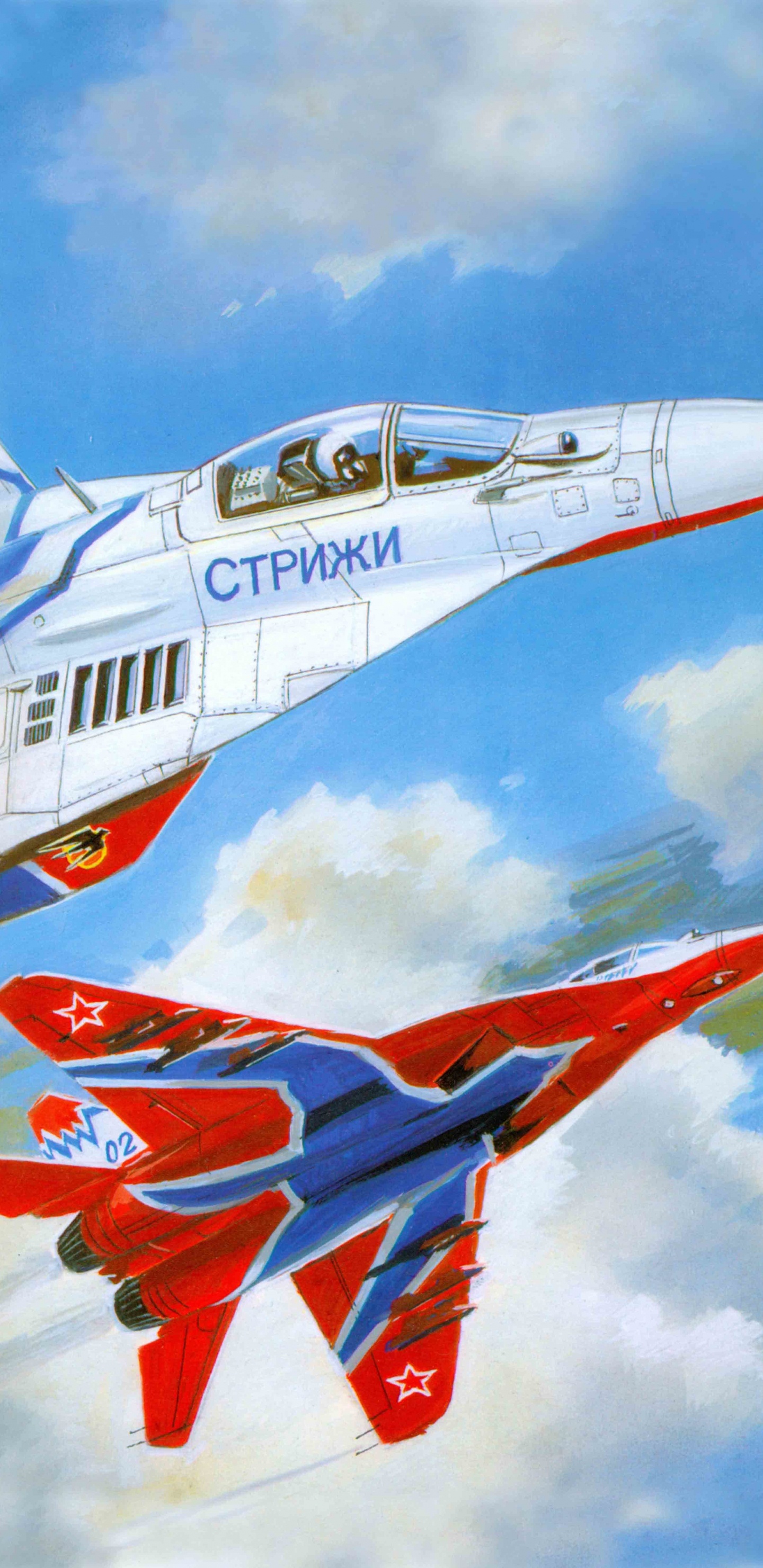 Обои самолеты, самолет, авиация, истребительная авиация, военный самолет в разрешении 1440x2960