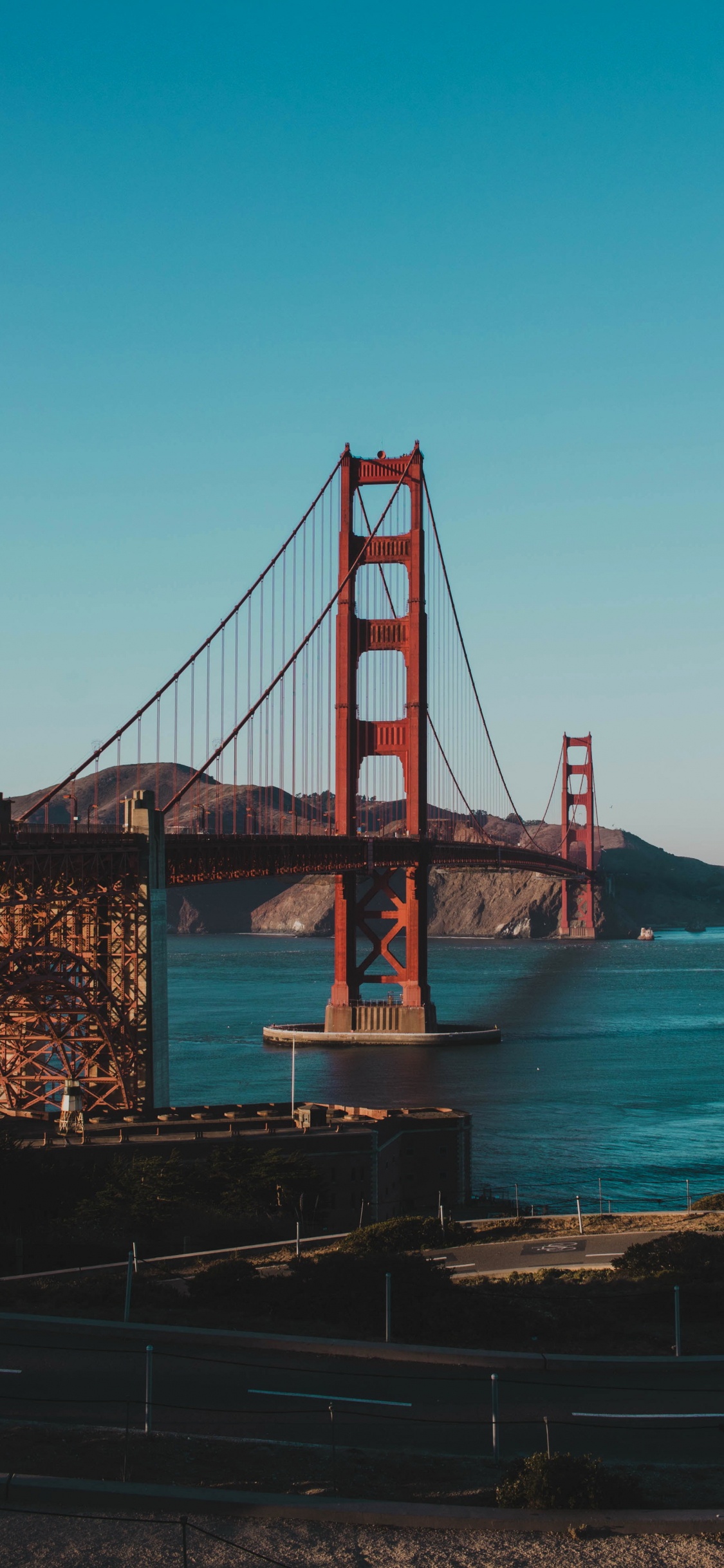 Обои мост Golden Gate, СанФранциско, подвесной мост, Бруклинский мост в разрешении 1125x2436