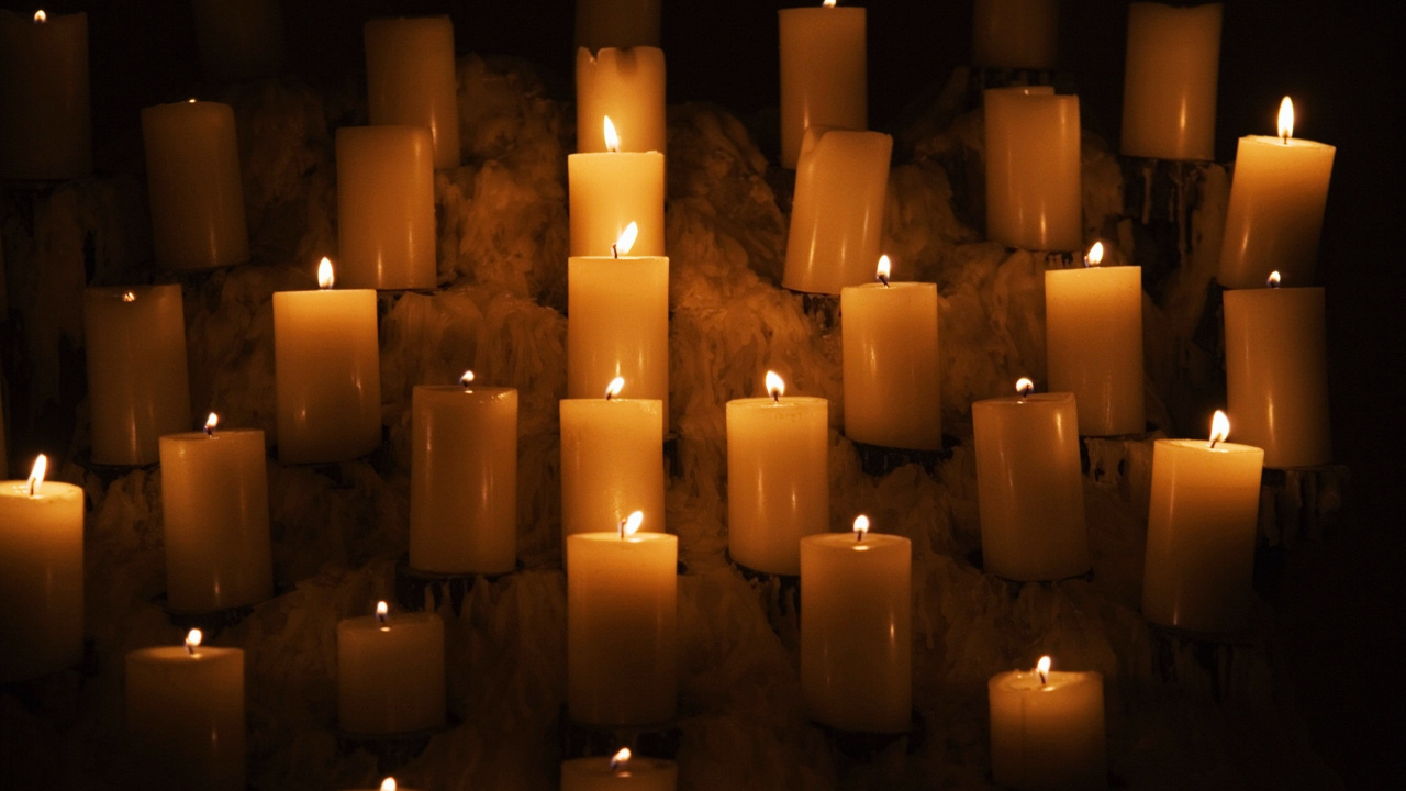 Обои свеча, свет, освещение, воск, свечи беспламенного в разрешении 1280x720