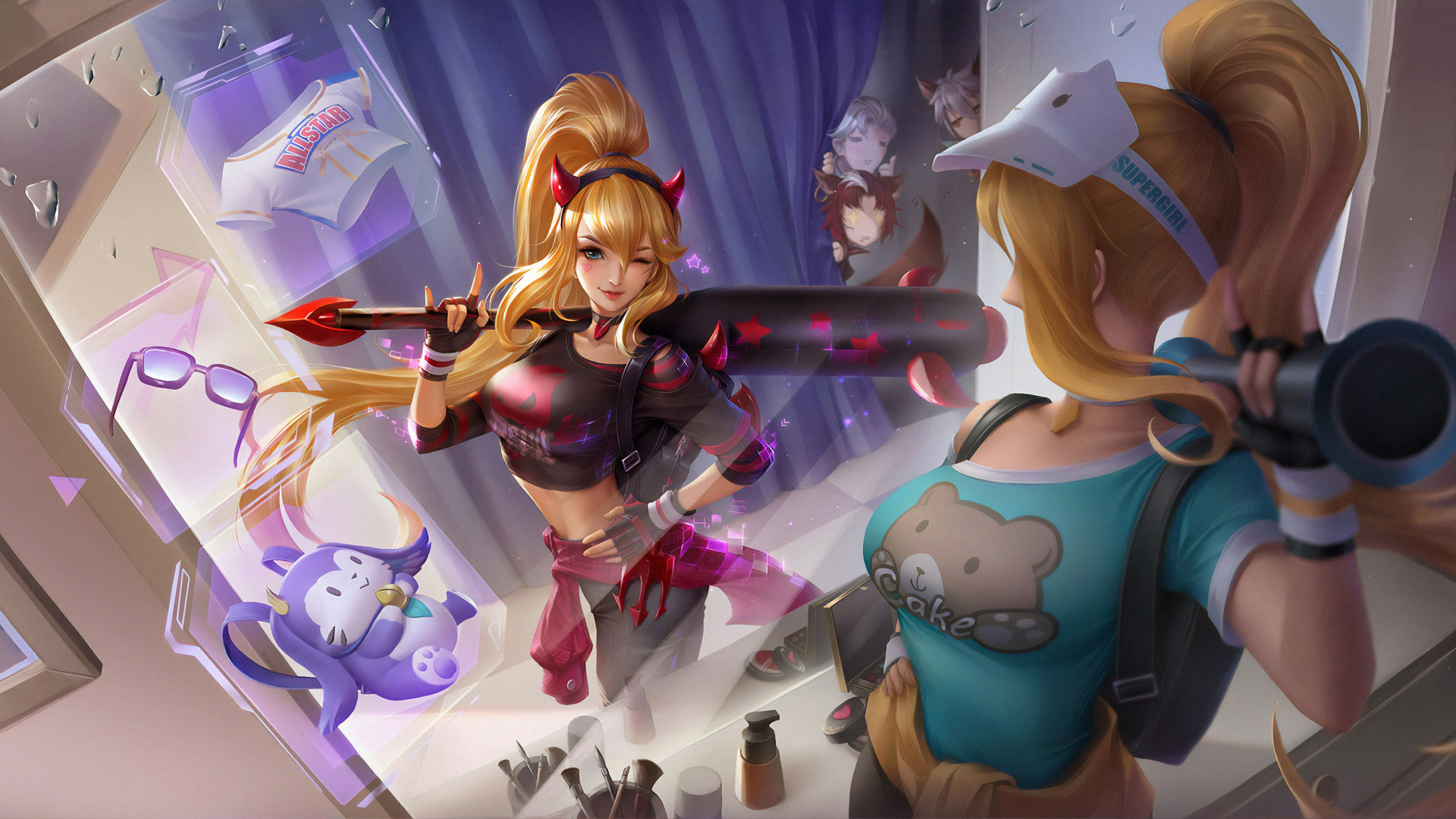 Обои фигурка, иллюстрация, приключенческая игра, фикция, цвет в разрешении 1920x1080