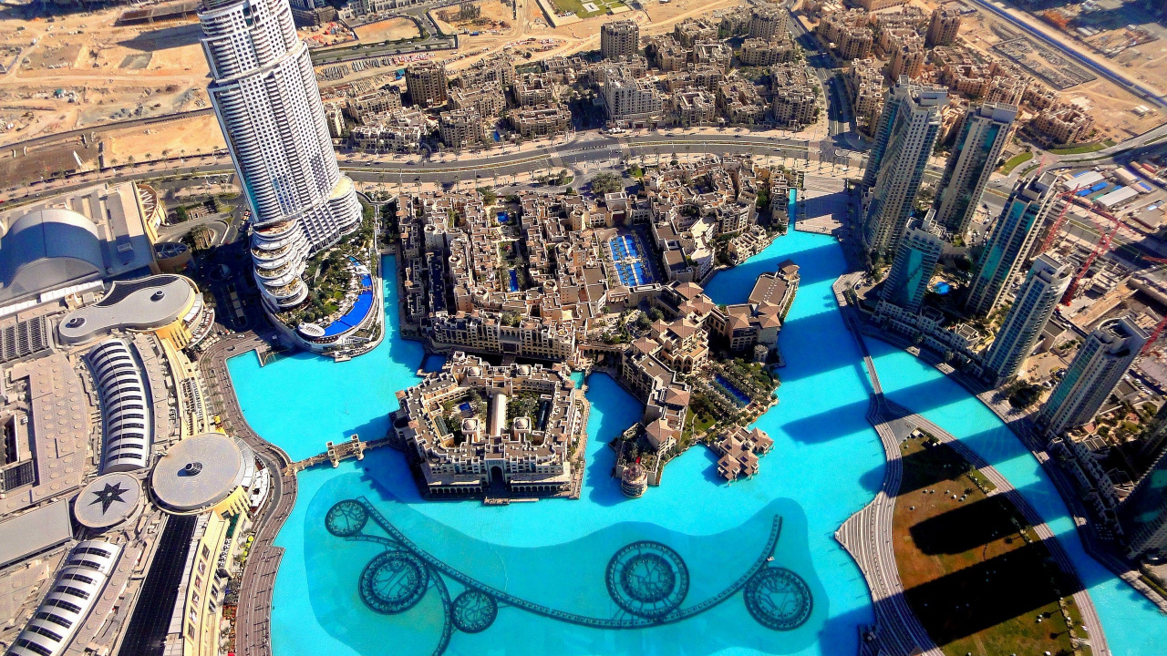 Обои Бурдж Халифа, вышка, небоскреб, ориентир, город в разрешении 1280x720