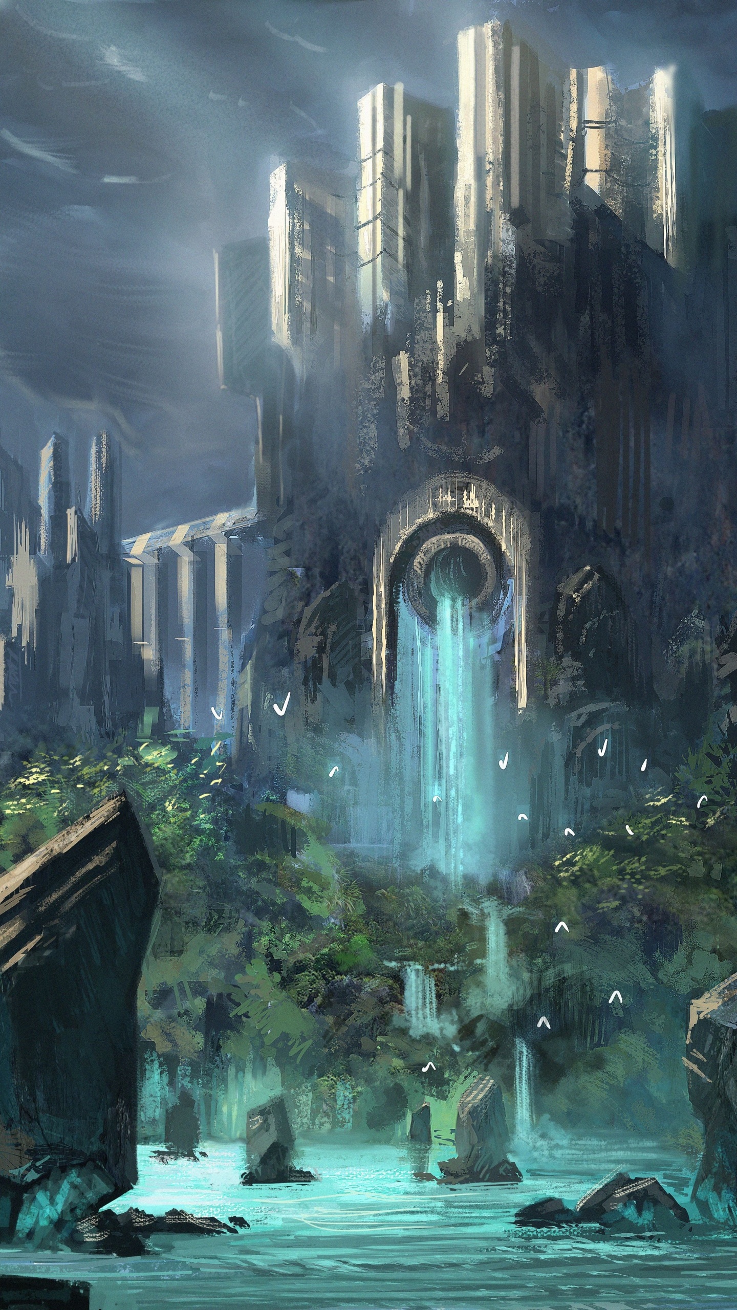 Обои фэнтези, темные фантазии, природа, пейзаж, формирование в разрешении 1440x2560