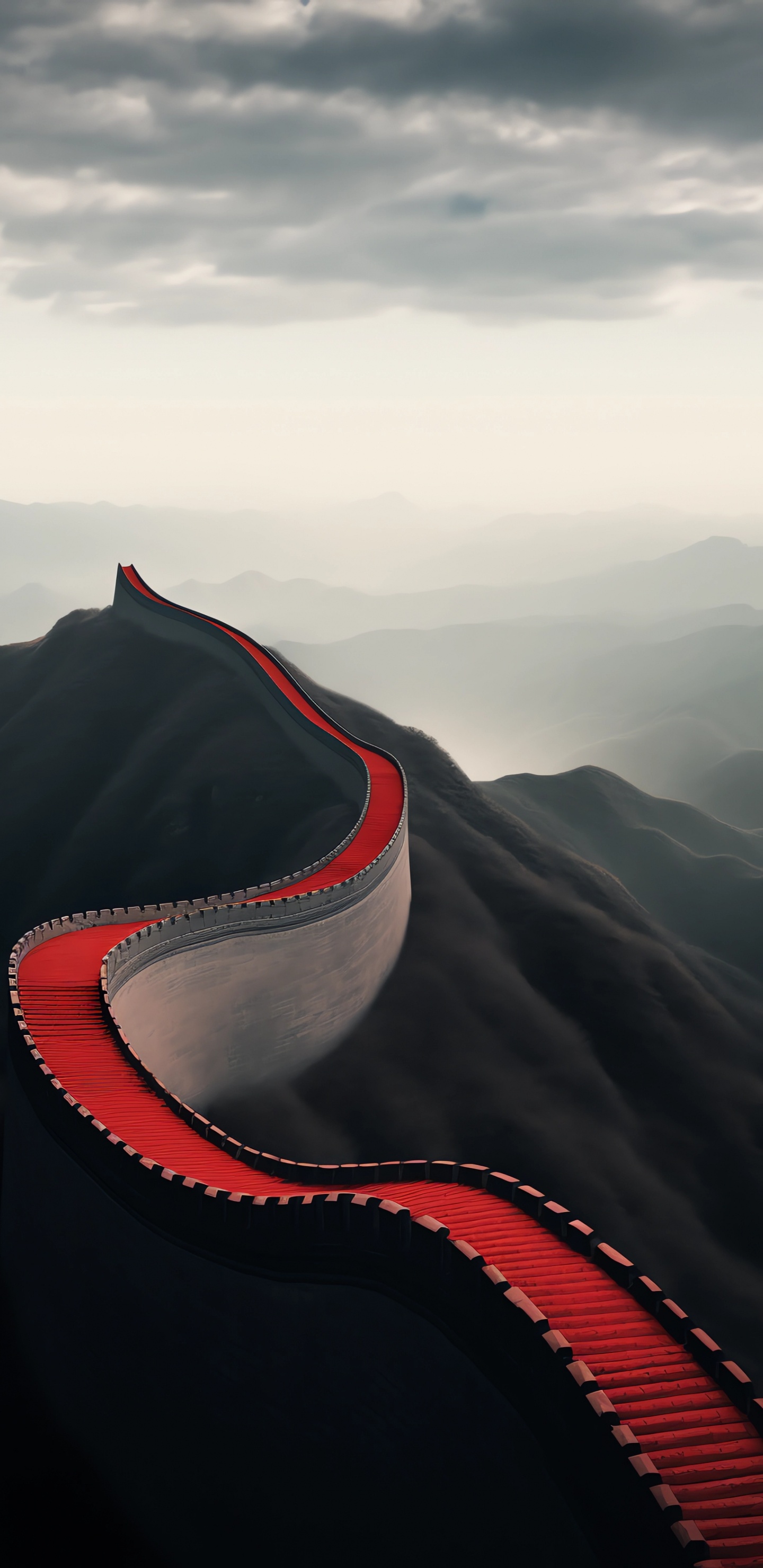 Обои саммит, облако, гора, склон, местность в разрешении 1440x2960