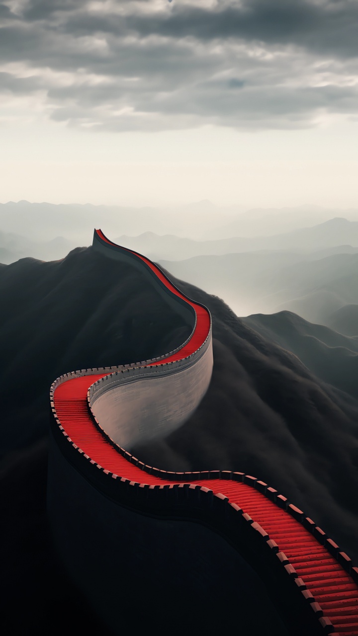 Обои саммит, облако, гора, склон, местность в разрешении 720x1280