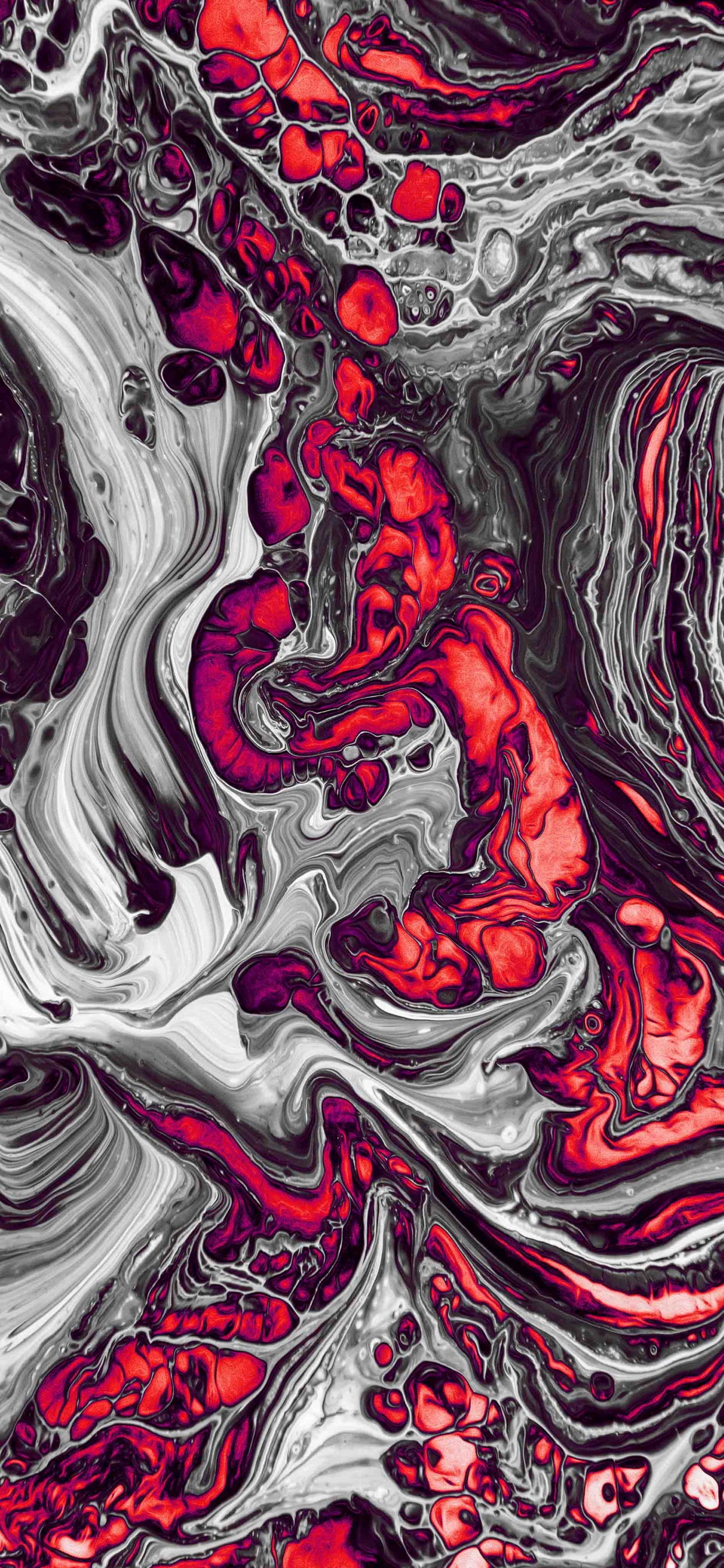 Обои акриловая краска, живопись, постер, визуальное искусство, жидкий в разрешении 1242x2688