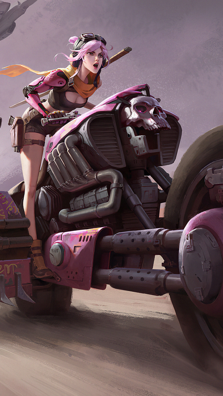 Обои Смертельная Гонка, базука, велосипед, мотоцикл, Король в разрешении 750x1334