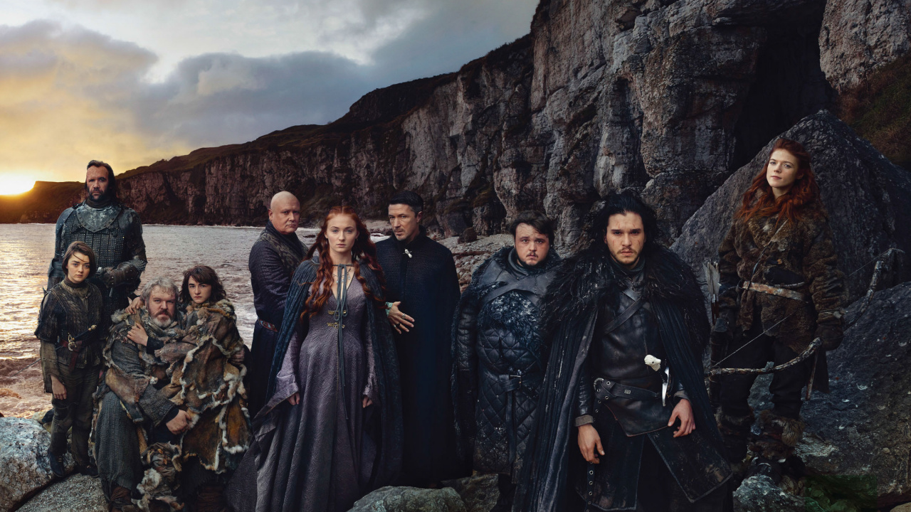 Обои Игра престолов, Санса Старк, верхняя одежда, Д Б Вайсс, телеканал HBO в разрешении 1280x720