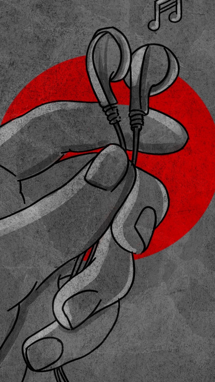 Обои рисование, жест, серый цвет, арт, живопись в разрешении 720x1280