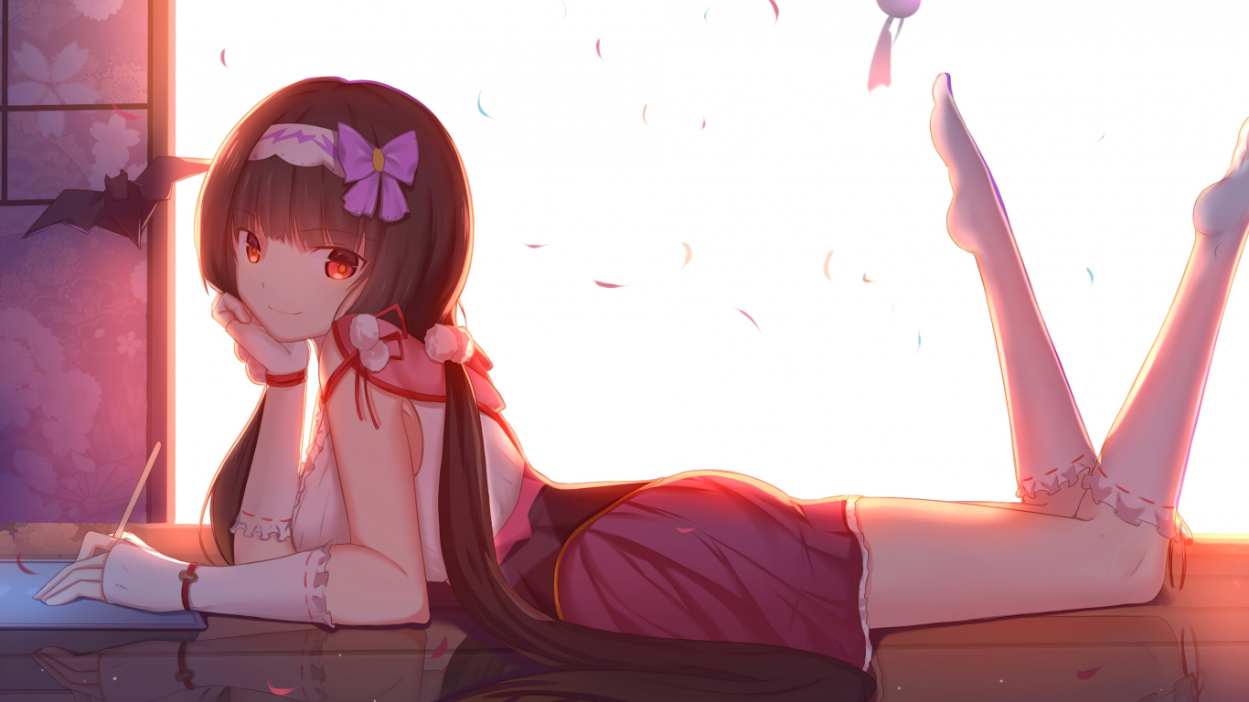 Обои судьба великий орден осакабэ, Osakabehime, нога, растение, мультфильм в разрешении 1366x768