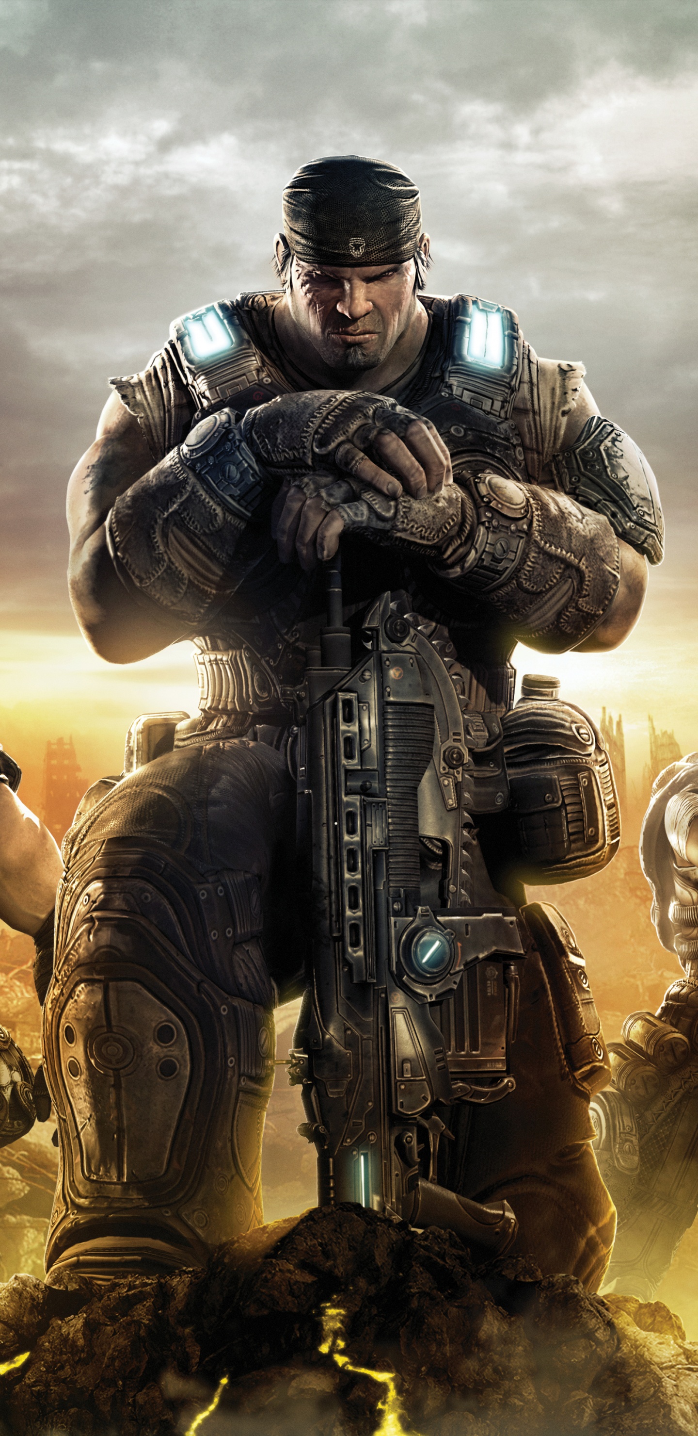 Обои gears of war, gears of war 3, gears of war 2, эпическая игра, xbox 360 в разрешении 1440x2960