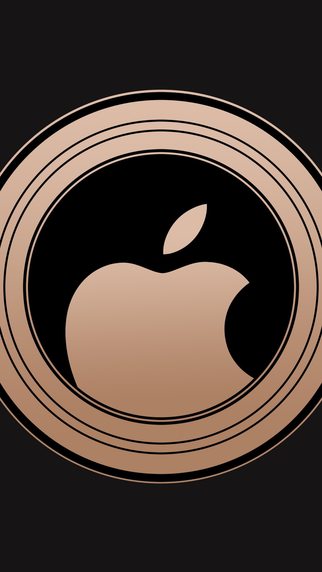 Обои apple, лого, круг, символ, графика в разрешении 1080x1920