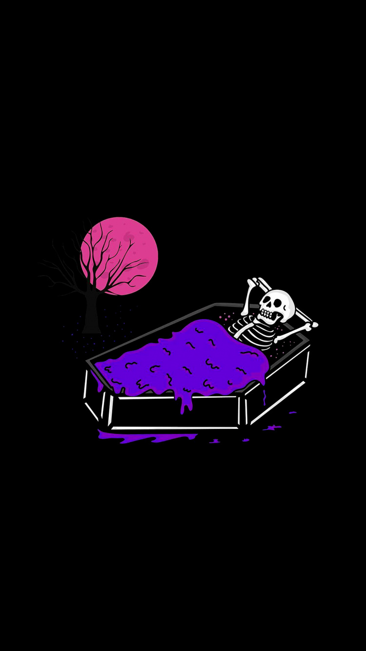 Обои автомобильное освещение, Фиолетовый, пурпурный цвет, арт, рисование в разрешении 750x1334