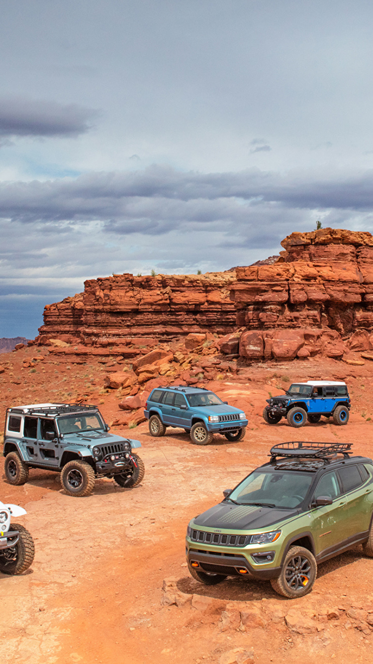 Обои джип, Крайслер, Офф-роуд, Моав Пасха Джип-Сафари, авто в разрешении 750x1334