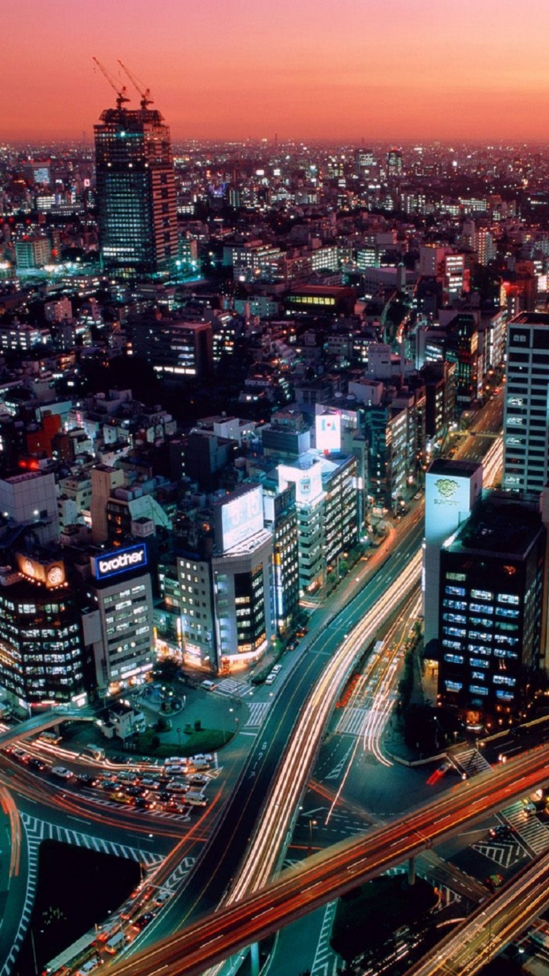 Обои городской район, городской пейзаж, город, метрополия, небоскреб в разрешении 1080x1920