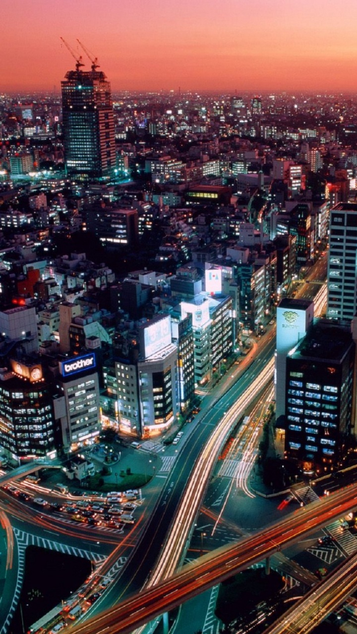 Обои городской район, городской пейзаж, город, метрополия, небоскреб в разрешении 720x1280