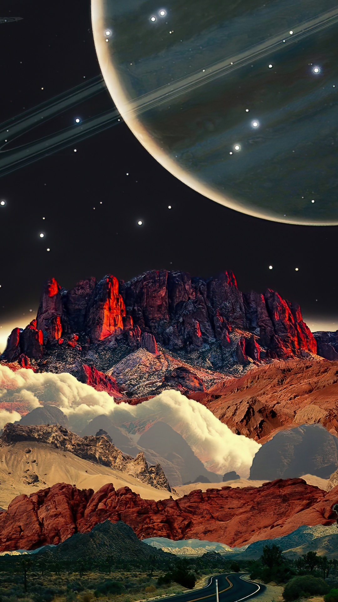 Обои природа, атмосфера, гора, мир, свет в разрешении 1080x1920