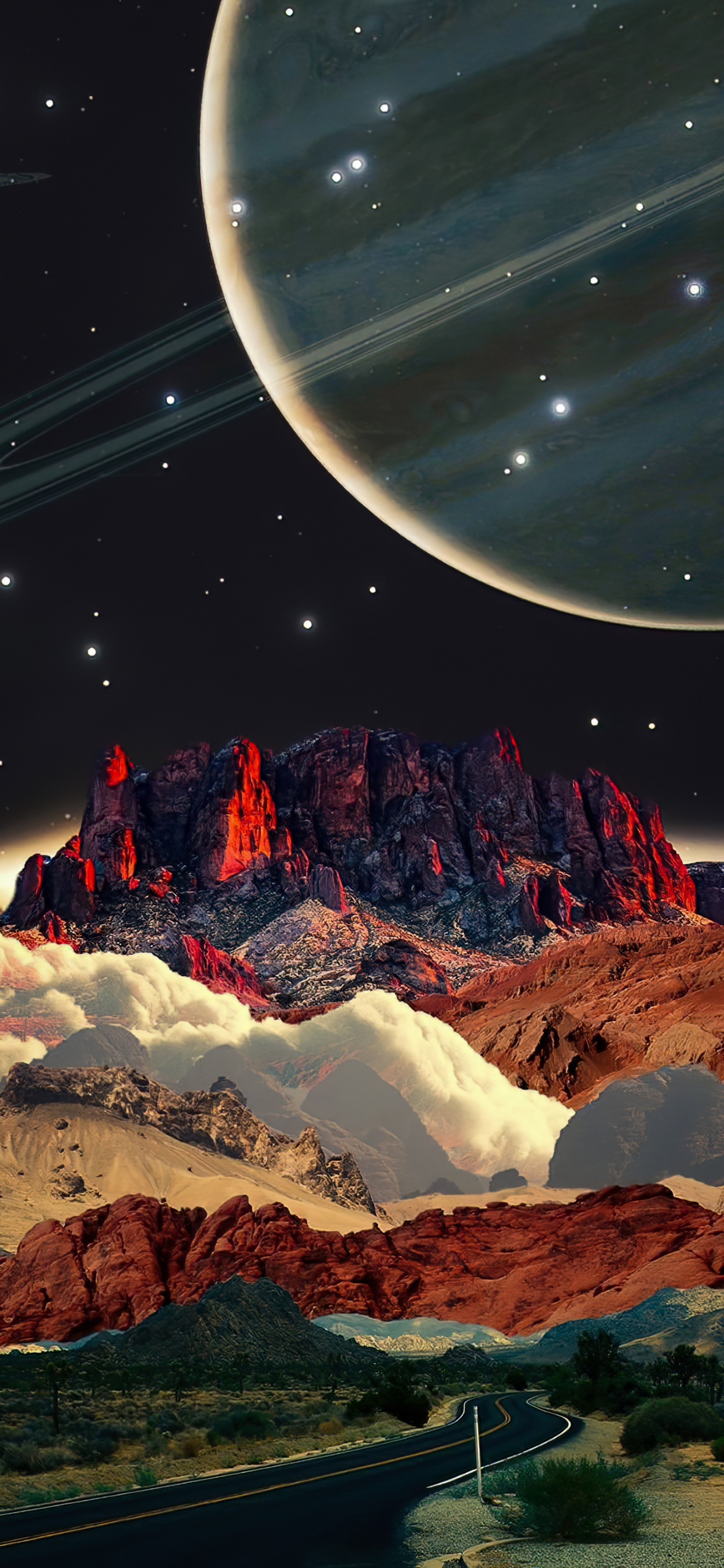 Обои природа, атмосфера, гора, мир, свет в разрешении 1242x2688