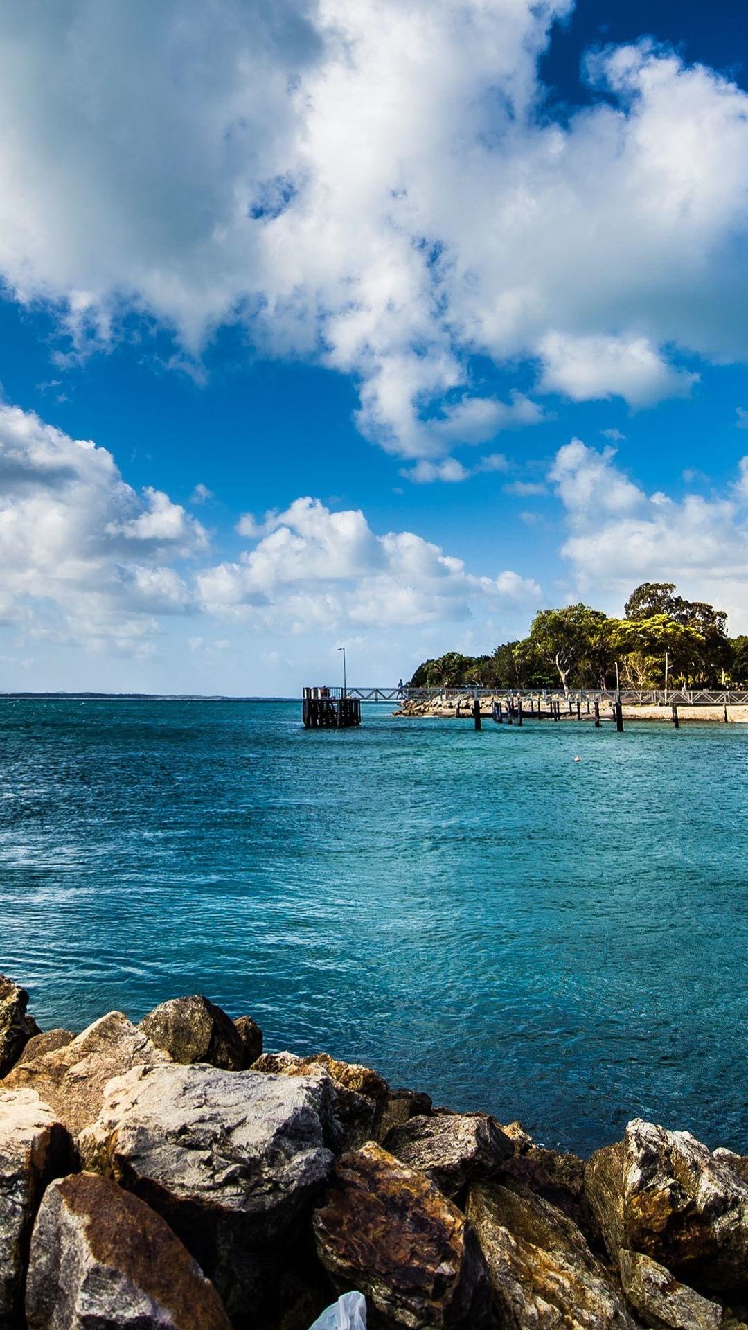 Обои водоем, море, побережье, океан, синий в разрешении 1080x1920