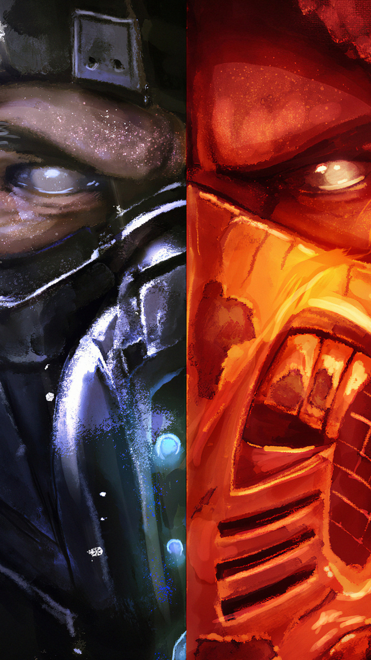 Обои Мортал Комбат 11, mortal kombat x, Скорпион, фикция, суперзлодей в разрешении 750x1334