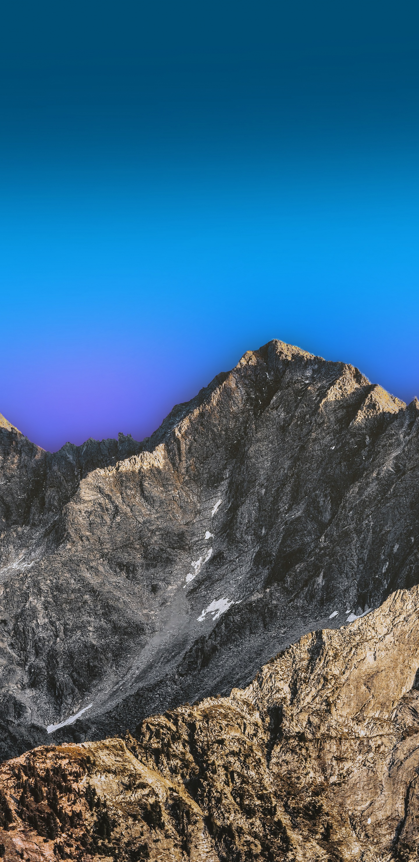 Обои облако, гора, склон, нагорье, коренная порода в разрешении 1440x2960