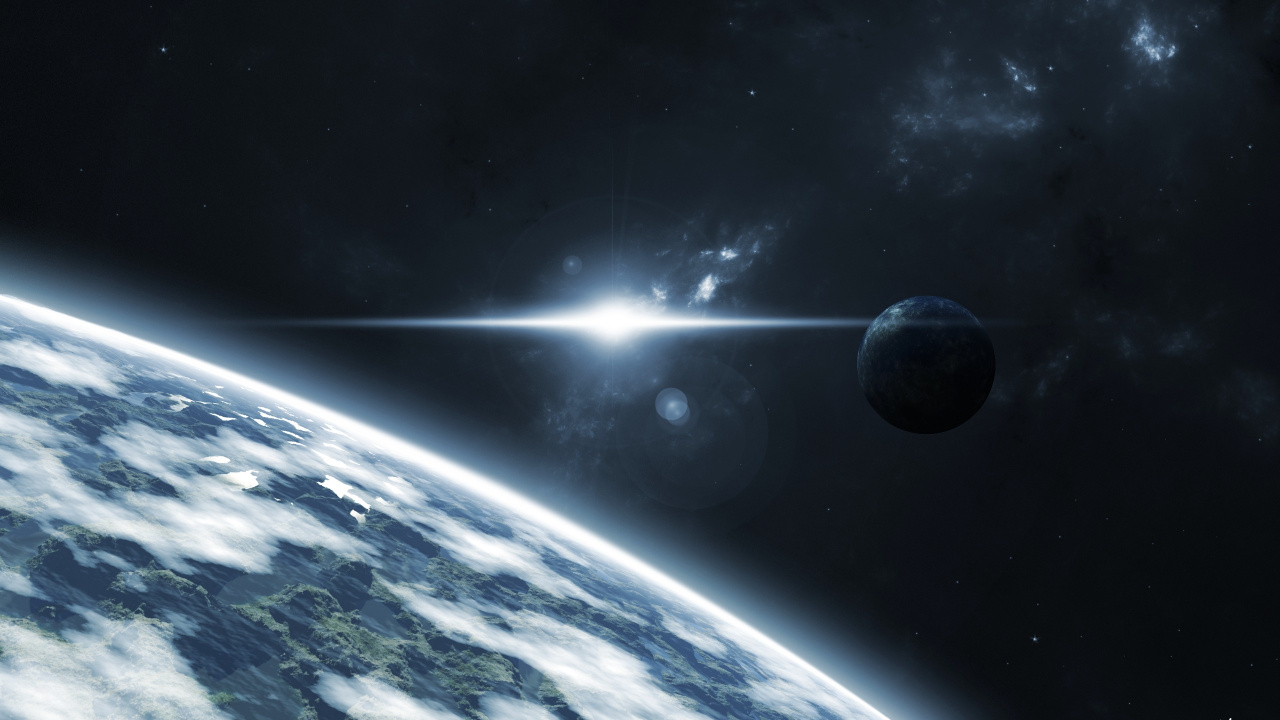 Обои планета, космос, космическое пространство, астрономический объект, атмосфера земли в разрешении 1280x720