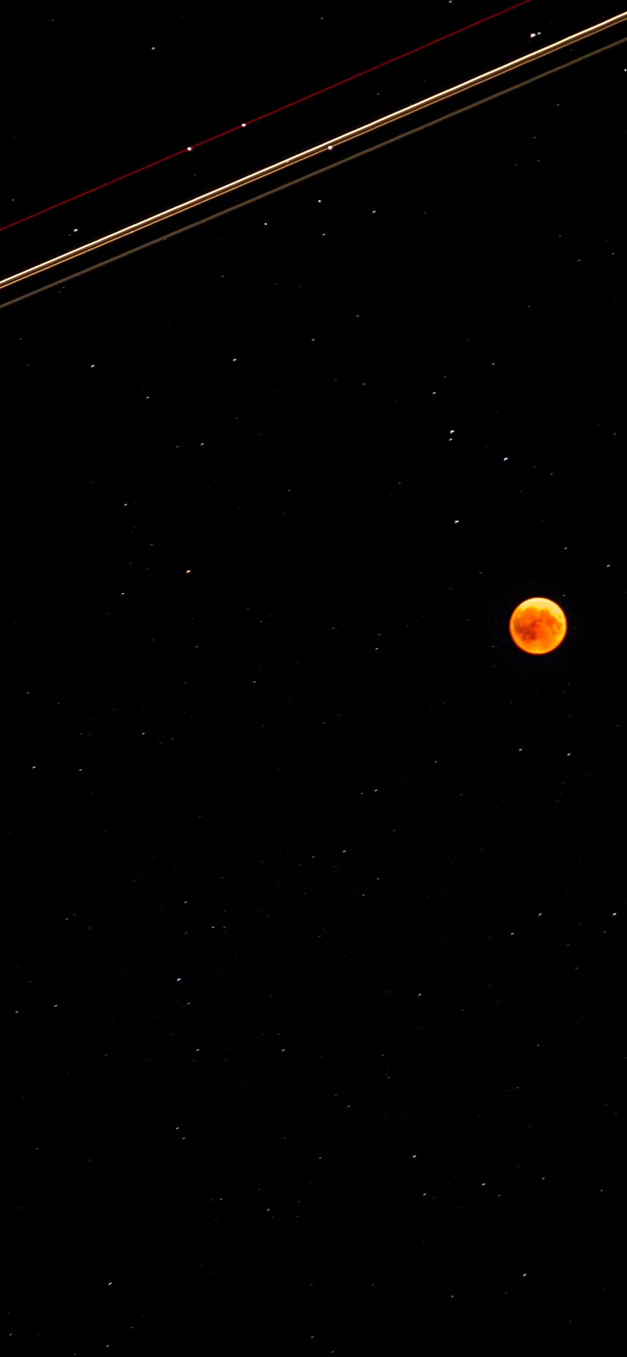 Обои атмосфера, астрономический объект, ночь, космос, небесное явление в разрешении 1242x2688