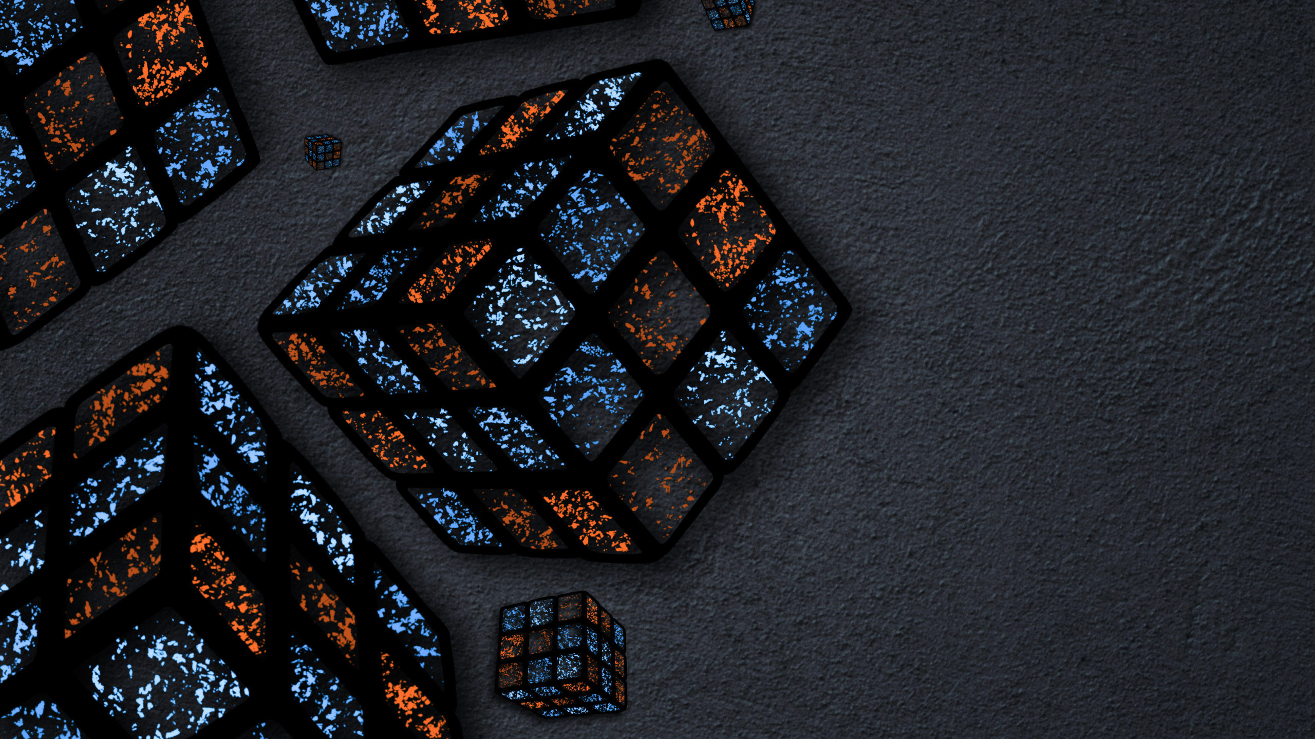 Обои вода, полутона и оттенки, узор, арт, стекло в разрешении 2560x1440