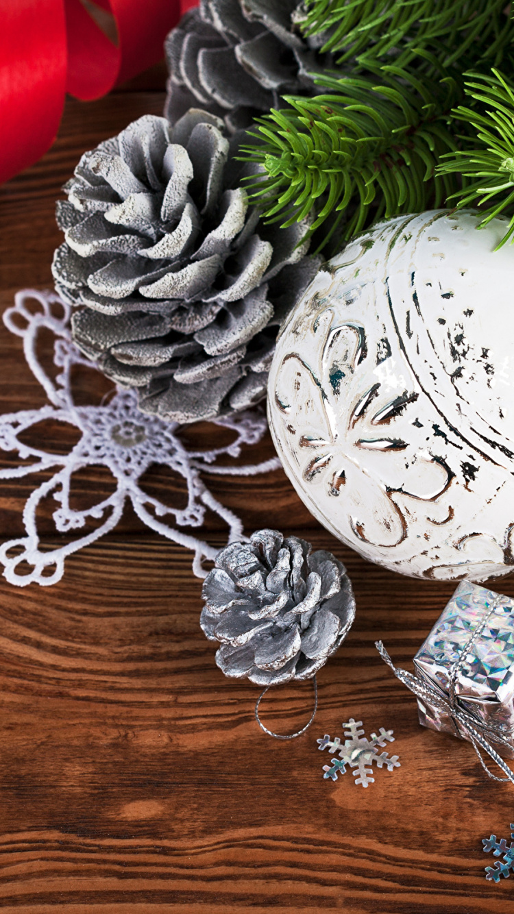 Обои Рождественский день, Новый год, рождественский орнамент, Рождественские украшения, орнамент в разрешении 750x1334