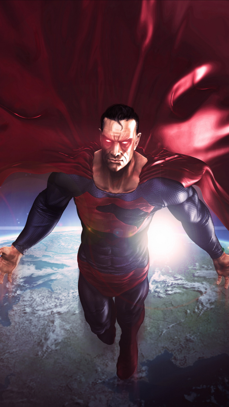 Обои Супермен, Бэтмен, супергерой, вымышленный персонаж, темнота в разрешении 750x1334