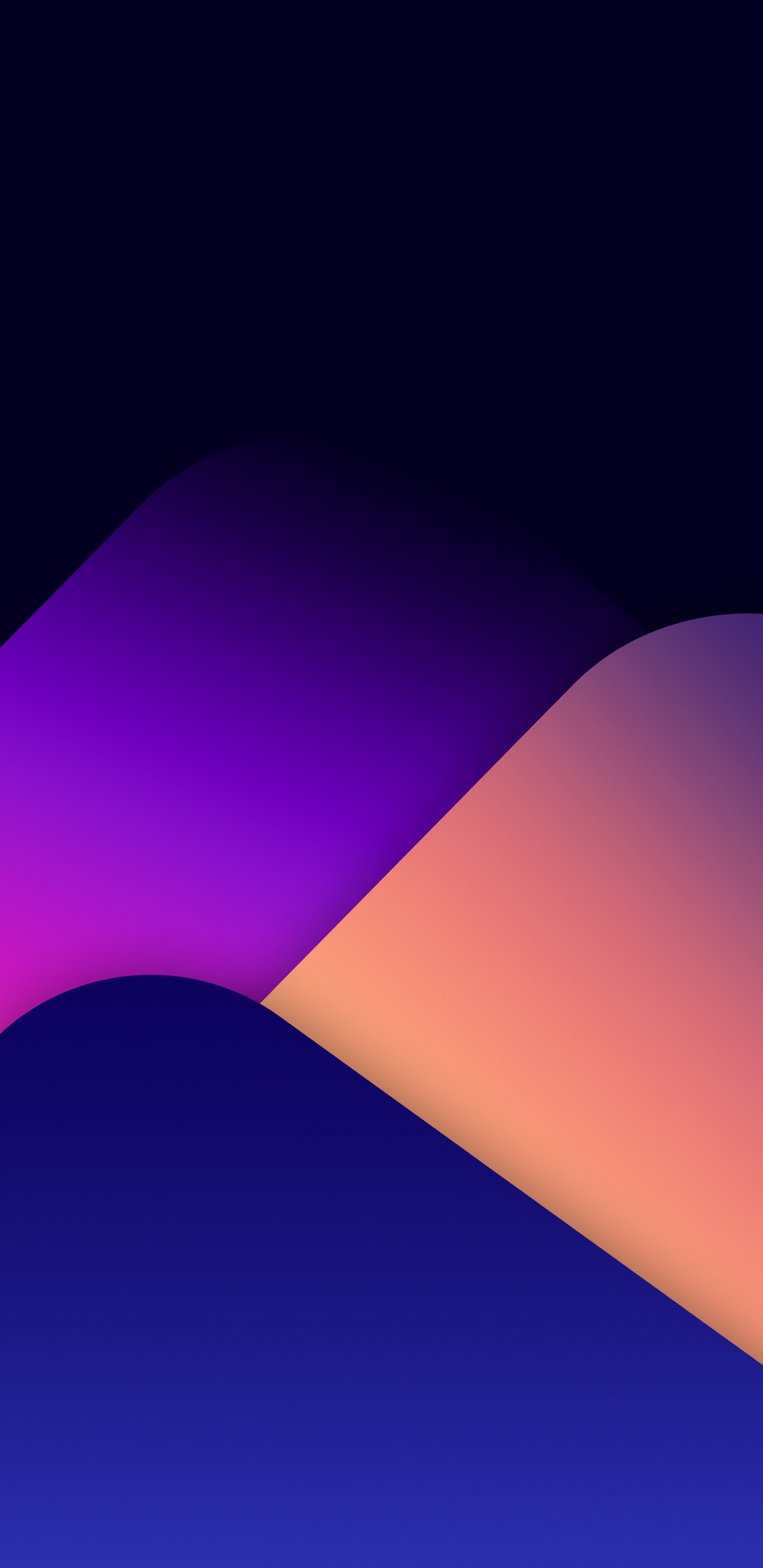 Обои красочность, пурпур, Фиолетовый, склон, пурпурный цвет в разрешении 1440x2960