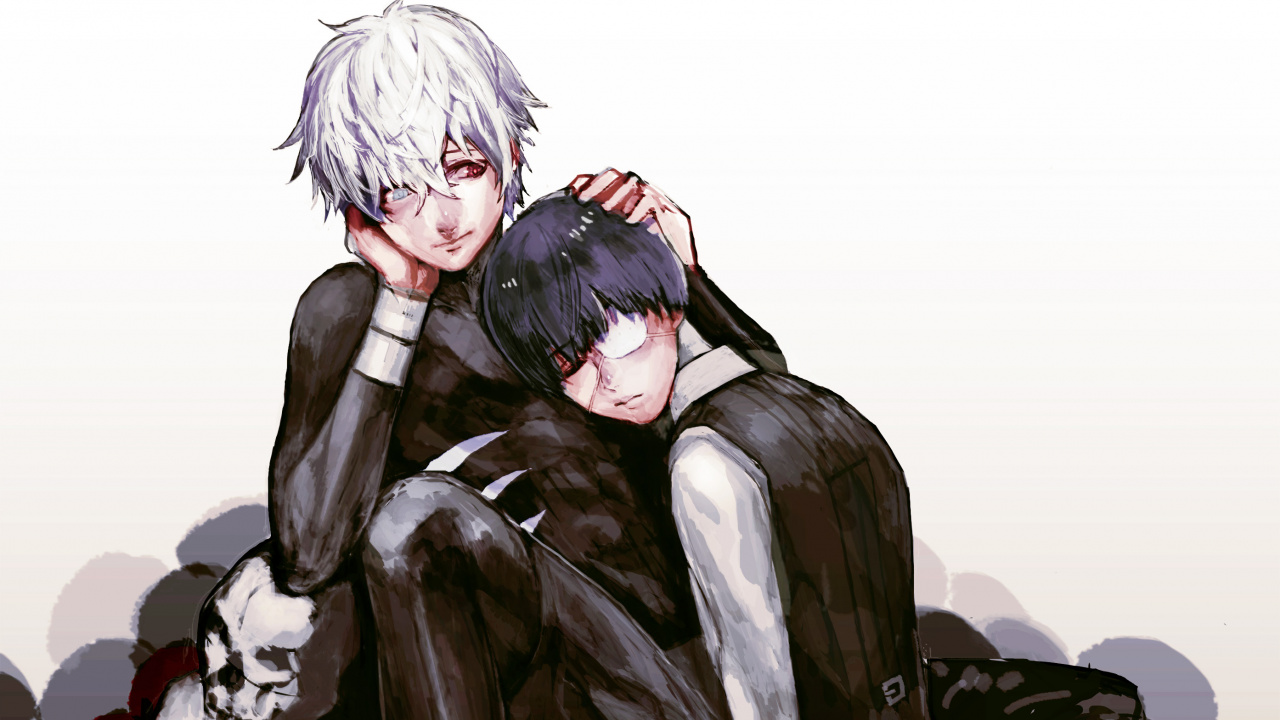 Обои Токио вурдалак, Кен kaneki, аниме, рисование, вымышленный персонаж в разрешении 1280x720